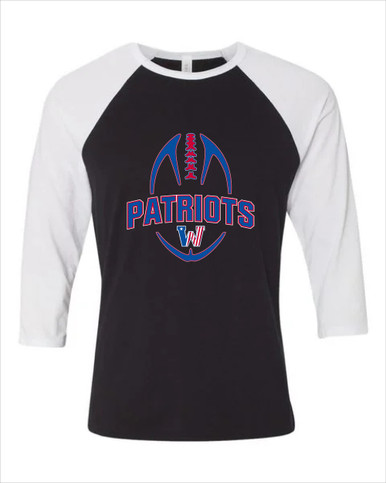 Washington Patriots Football #5 Women's Baseball T-Shirt