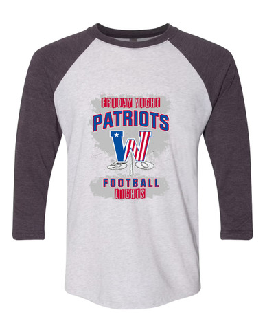 Washington Patriots Football #6 Women's Baseball T-Shirt