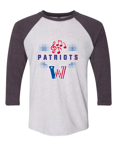 Washington Patriots Band # 3 Women's Baseball T-Shirt