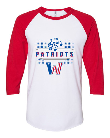 Washington Patriots Band # 3 Men's Baseball T-Shirt