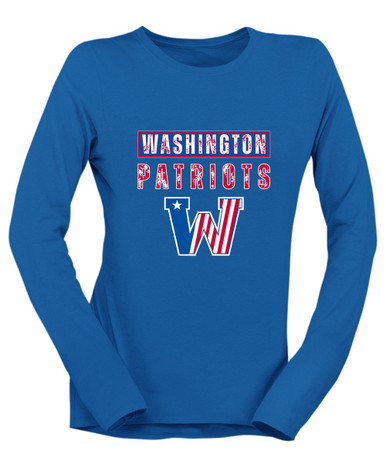 Washington Patriots Mascot #9 Women's LS T-Shirt