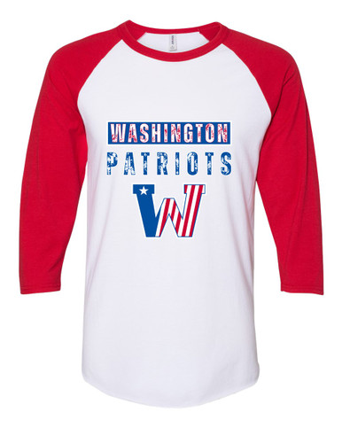 Washington Patriots Mascot #9 Women's Baseball T-Shirt