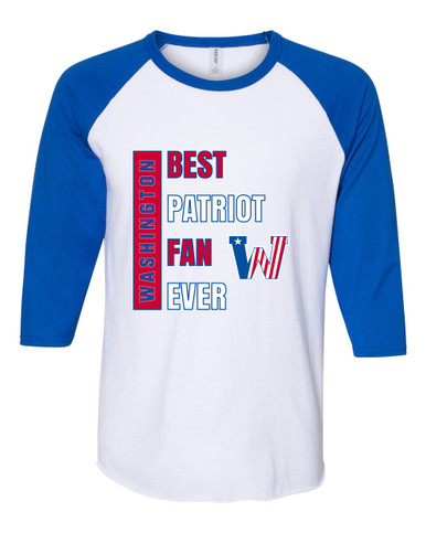 Washington Patriots Best Patriot Fan Women's Baseball T-Shirt