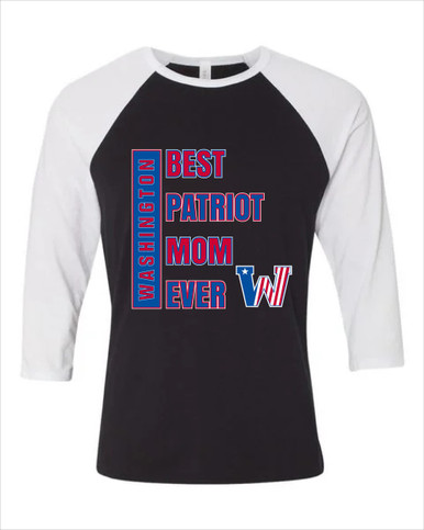 Washington Patriots Best Patriot Mom Women's Baseball T-Shirt