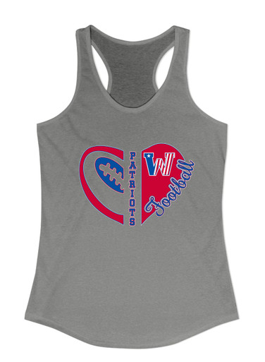 Washington Patriots Heart Football Women's Tank Top