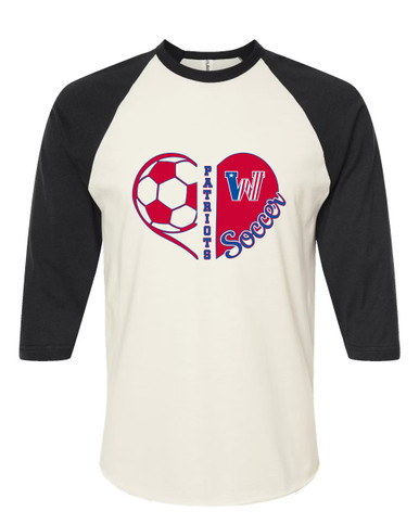 Washington Patriots Heart Soccer Women's Baseball T-Shirt