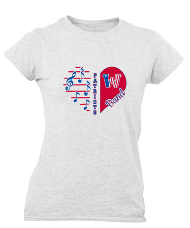 Washington Patriots Heart Band Women's SS T-Shirt
