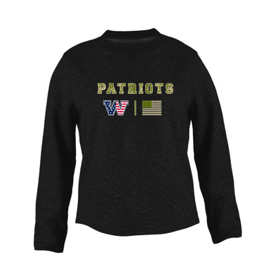 Washington Patriots W Script Camo Flag Women's Sweatshirt
