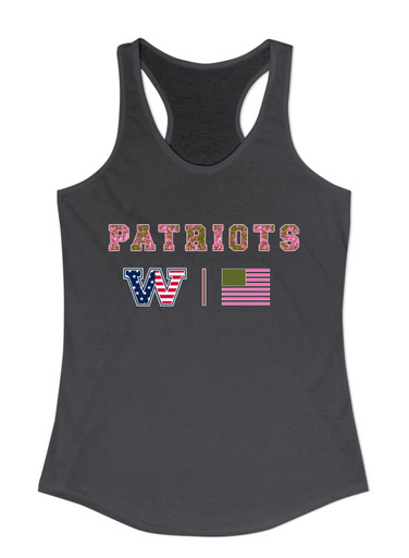 Washington Patriots W Script Pink Camo Flag Women's Tank Top
