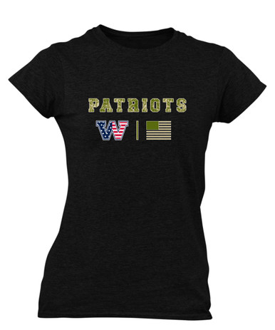 Washington Patriots W Script Camo Flag Women's SS T-Shirt