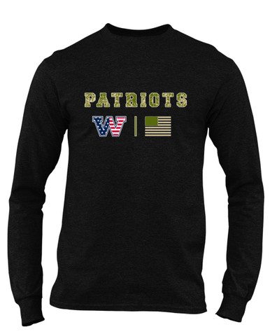 Washington Patriots W Script Camo Flag Men's Premium LS T-Shirt