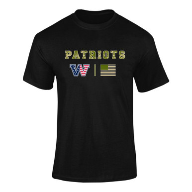 Washington Patriots W Script Camo Flag Men's SS T-Shirt