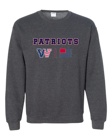 Washington Patriots W Script Team Colors Flag Men's Sweatshirt