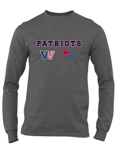 Washington Patriots W Script Team Colors Flag Men's Premium LS T-Shirt