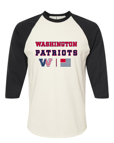 Washington Patriots W Script Spirit Flag Women's Baseball T-Shirt