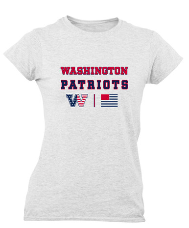 Washington Patriots W Script Spirit Flag Women's Premium SS T-Shirt