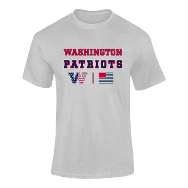 Washington Patriots W Script Spirit Flag Men's SS T-Shirt