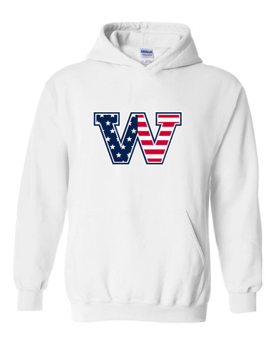 Washington Patriots W Script Mascot #1 Men's Hoodie
