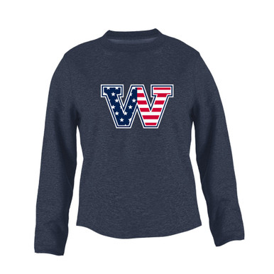 Washington Patriots W Script Mascot #1 Women's Sweatshirt