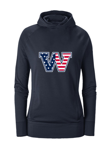 Washington Patriots W Script Mascot #1 Women's Hoodie