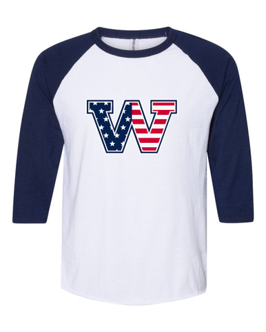Washington Patriots W Script Mascot #1 Women's Baseball T-Shirt