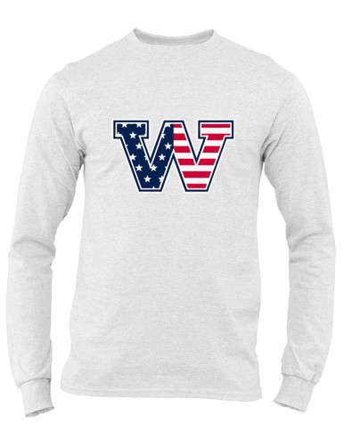 Washington Patriots W Script Mascot #1 Men's LS T-Shirt
