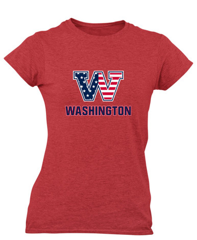 Washington Patriots W Script Mascot #2 Women's Premium SS T-Shirt