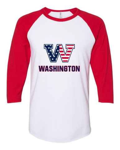 Washington Patriots W Script Mascot #2 Women's Baseball T-Shirt