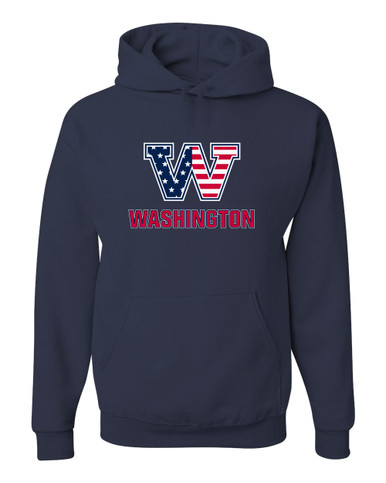 Washington Patriots W Script Mascot #2 Men's Premium Hoodie