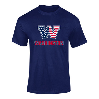 Washington Patriots W Script Mascot #2 Men's SS T-Shirt