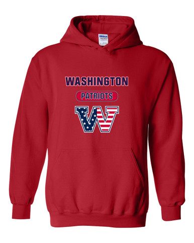 Washington Patriots W Script Mascot #3 Men's Hoodie