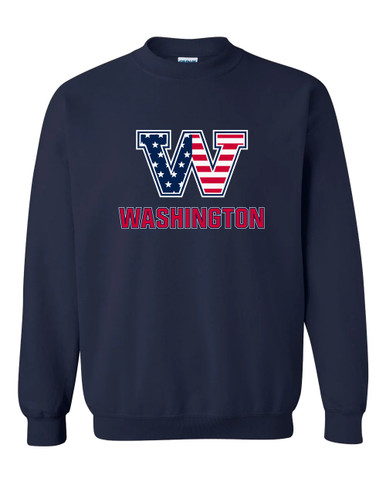 Washington Patriots W Script Mascot #2 Men's Sweatshirt