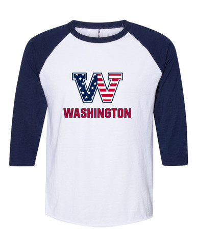 Washington Patriots W Script Mascot #2 Men's Baseball T-Shirt