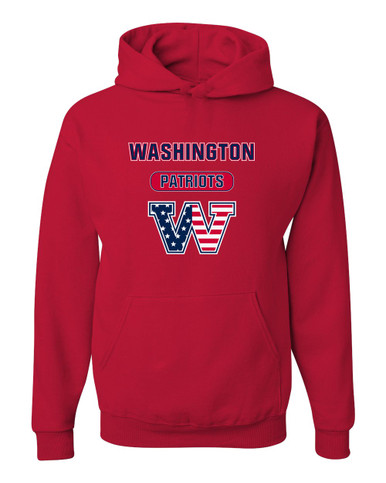 Washington Patriots W Script Mascot #3 Men's Premium Hoodie