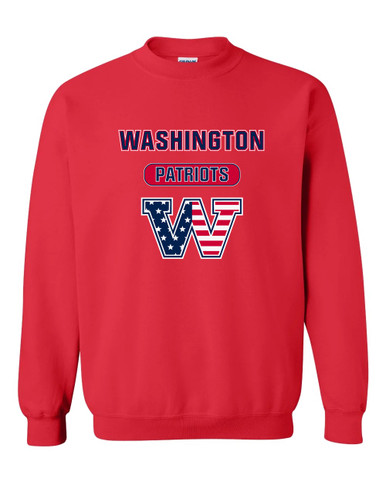 Washington Patriots W Script Mascot #3 Men's Sweatshirt