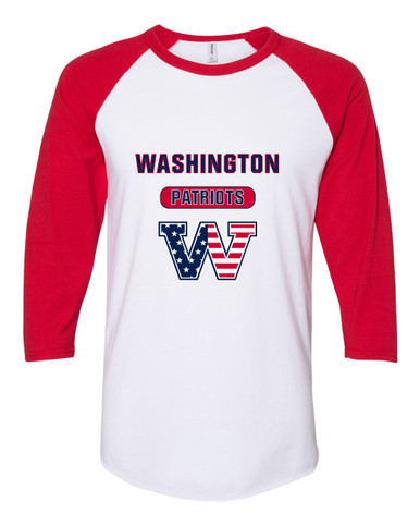Washington Patriots W Script Mascot #3 Men's Baseball T-Shirt