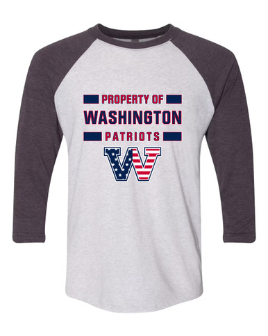 Washington Patriots W Script Property Of Women's Baseball T-Shirt