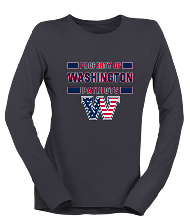 Washington Patriots W Script Property Of Women's Premium LS T-Shirt