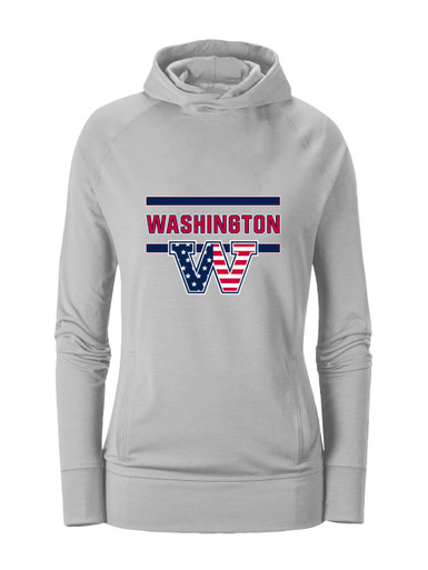 Washington Patriots W Script Mascot #4 Women's Hoodie