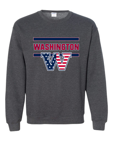 Washington Patriots W Script Mascot #4 Men's Sweatshirt