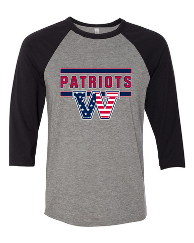 Washington Patriots W Script Mascot #5 Men's Baseball T-Shirt