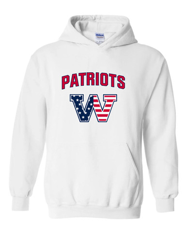 Washington Patriots W Script Mascot #6 Men's Hoodie