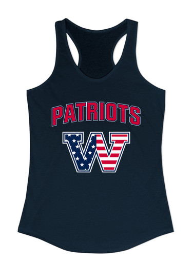 Washington Patriots W Script Mascot #6 Women's Tank Top
