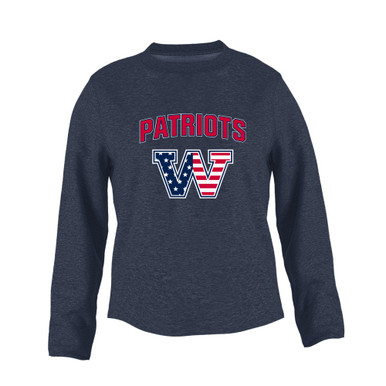 Washington Patriots W Script Mascot #6 Women's Sweatshirt