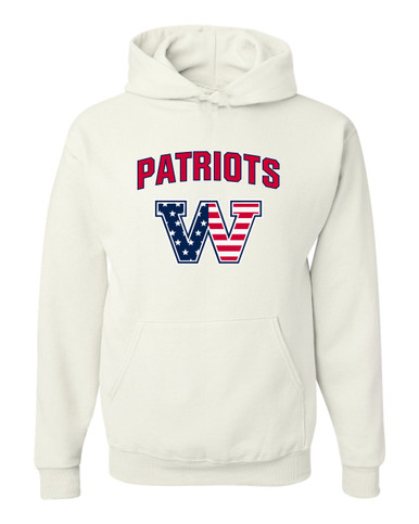 Washington Patriots W Script Mascot #6 Men's Premium Hoodie