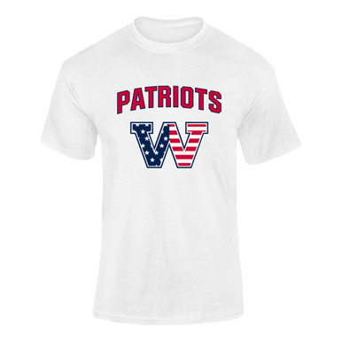 Washington Patriots W Script Mascot #6 Men's SS T-Shirt