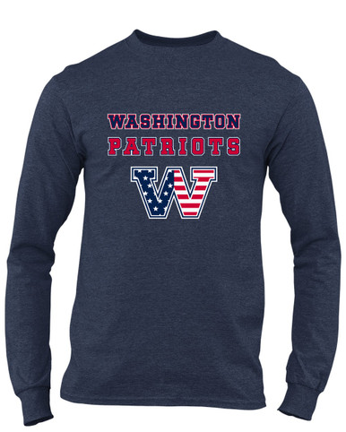 Washington Patriots W Script Spirit Men's LS T-Shirt
