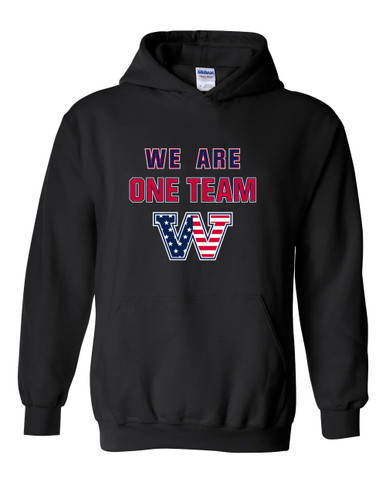 Washington Patriots W Script We Are One Team Men's Hoodie