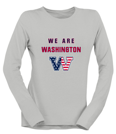 Washington Patriots W Script We Are Women's Premium LS T-Shirt