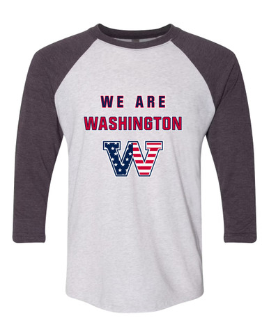 Washington Patriots W Script We Are Men's Baseball T-Shirt